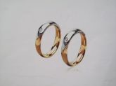 aliança casal duas cores  cd 3013 / 8 gms