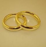 aliança casal meia cana tradicional  cod 3048 gms 6